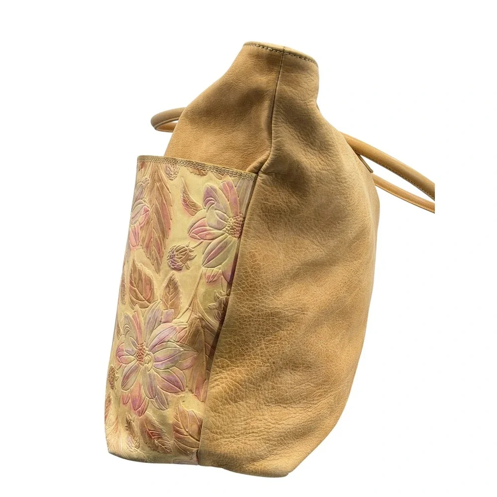 Tangaroa Terrida Tote Bag Luxury Womens Brown Large Floral Leather Italy Travel